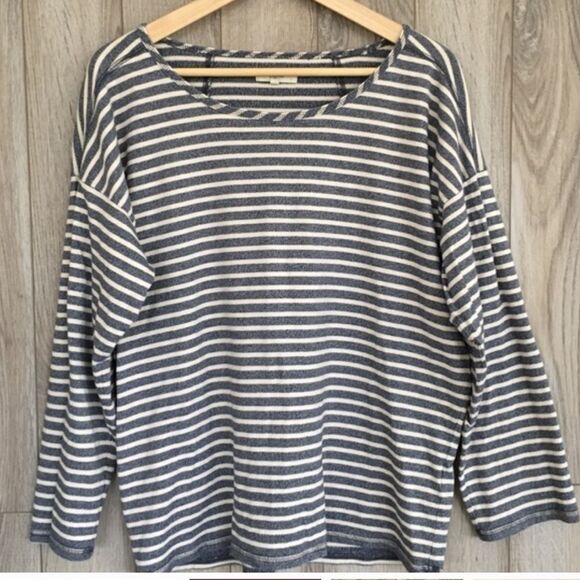 ✨HP✨Madewell Striped Chart Tee/ Navy and Cream✨ - Picture 5 of 6